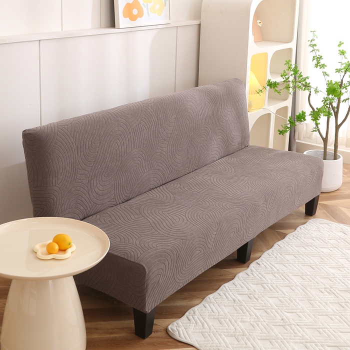 91家纺网 家纺一手货源 找家纺 千彤沙发垫 2023新款无扶手沙发床套-时光年轮系列 咖色