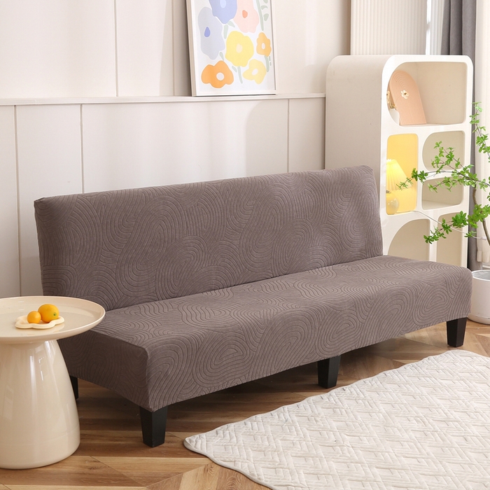 91家纺网 家纺一手货源 找家纺 千彤沙发垫 2023新款无扶手沙发床套-时光年轮系列 咖色