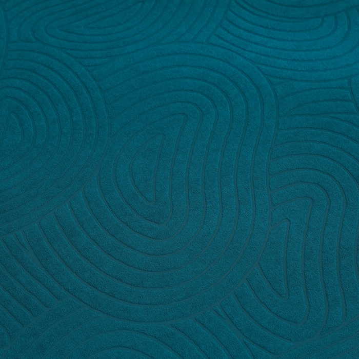 91家纺网 家纺一手货源 找家纺 千彤沙发垫 2023新款无扶手沙发床套-时光年轮系列 孔雀蓝