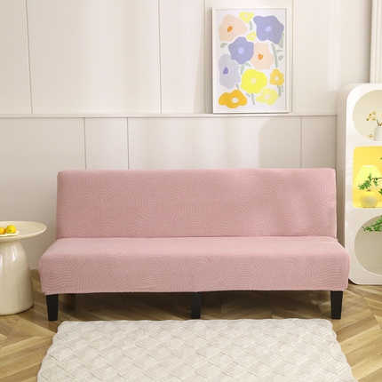 千彤沙发垫 2023新款无扶手沙发床套-时光年轮系列 藕粉