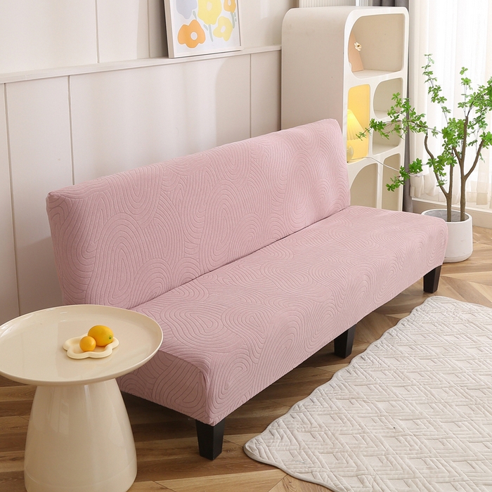 91家纺网 家纺一手货源 找家纺 千彤沙发垫 2023新款无扶手沙发床套-时光年轮系列 藕粉