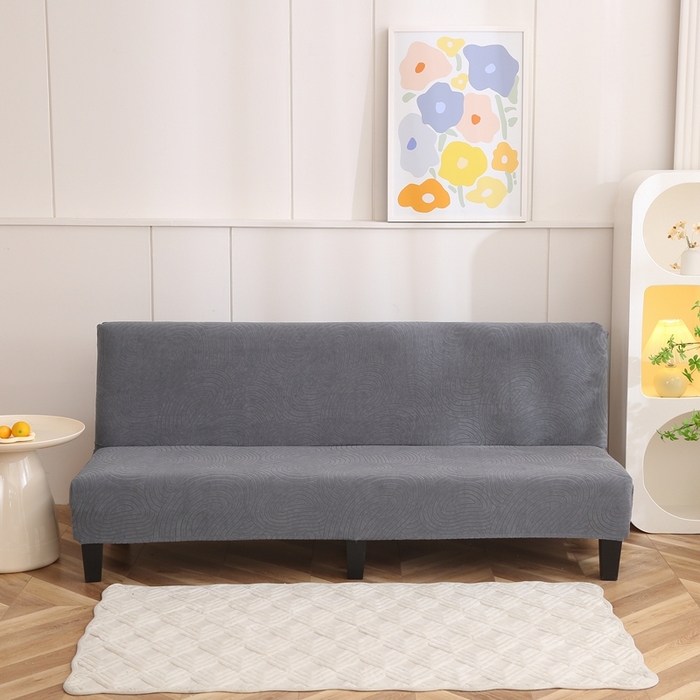 91家纺网 家纺一手货源 找家纺 千彤沙发垫 2023新款无扶手沙发床套-时光年轮系列 深灰