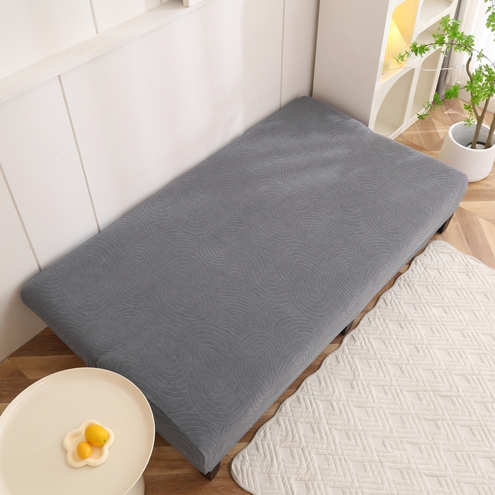 91家纺网 家纺一手货源 找家纺 千彤沙发垫 2023新款无扶手沙发床套-时光年轮系列 深灰