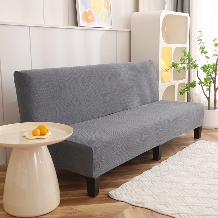 91家纺网 家纺一手货源 找家纺 千彤沙发垫 2023新款无扶手沙发床套-时光年轮系列 深灰