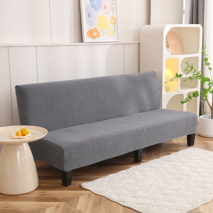 91家纺网 家纺一手货源 找家纺 千彤沙发垫 2023新款无扶手沙发床套-时光年轮系列 深灰