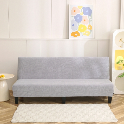 千彤沙发垫 2023新款无扶手沙发床套-时光年轮系列 银灰