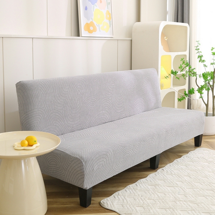 91家纺网 家纺一手货源 找家纺 千彤沙发垫 2023新款无扶手沙发床套-时光年轮系列 银灰