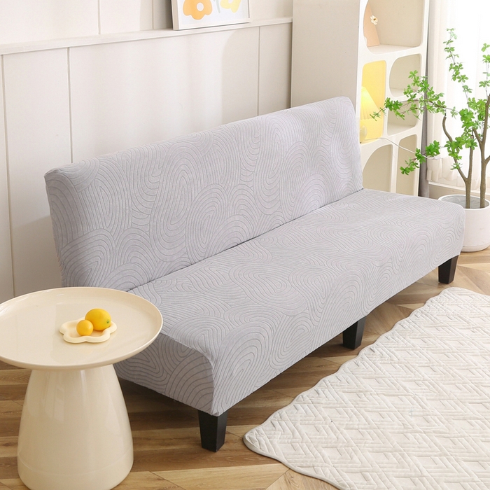 91家纺网 家纺一手货源 找家纺 千彤沙发垫 2023新款无扶手沙发床套-时光年轮系列 银灰