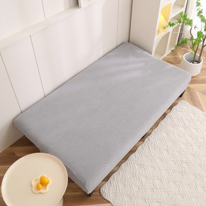 91家纺网 家纺一手货源 找家纺 千彤沙发垫 2023新款无扶手沙发床套-时光年轮系列 银灰