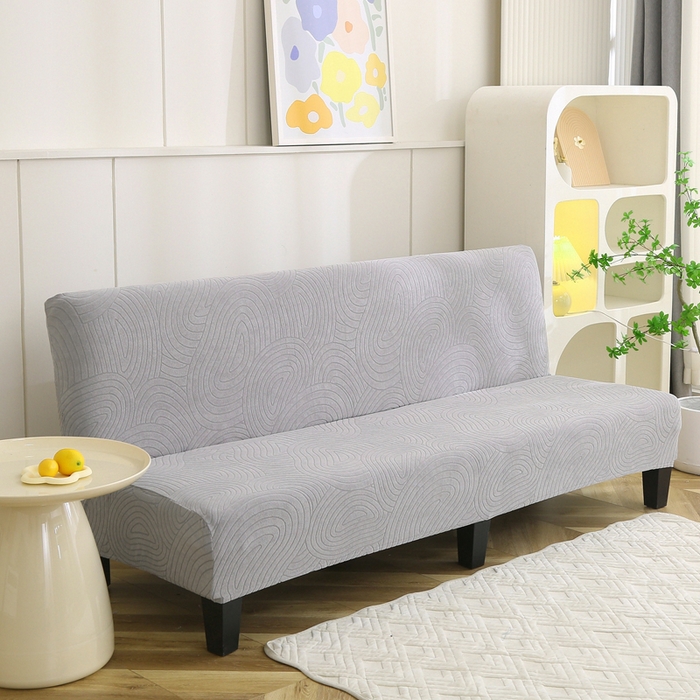 91家纺网 家纺一手货源 找家纺 千彤沙发垫 2023新款无扶手沙发床套-时光年轮系列 银灰