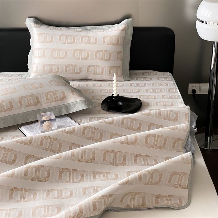 91家纺网 家纺一手货源 找家纺 三味舒屋 2025新款提花冰丝席 迪嘉