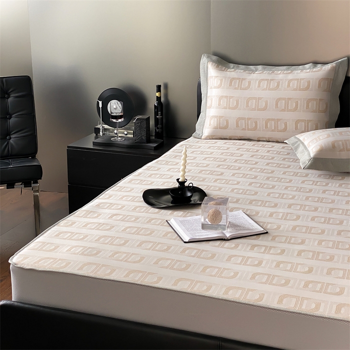 91家纺网 家纺一手货源 找家纺 三味舒屋 2025新款提花冰丝席 迪嘉