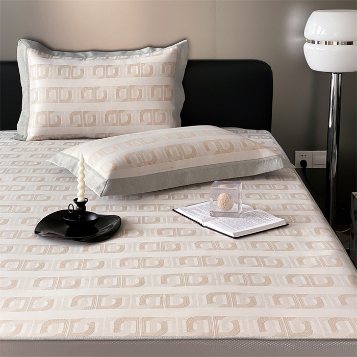 91家纺网 家纺一手货源 找家纺 三味舒屋 2025新款提花冰丝席 迪嘉