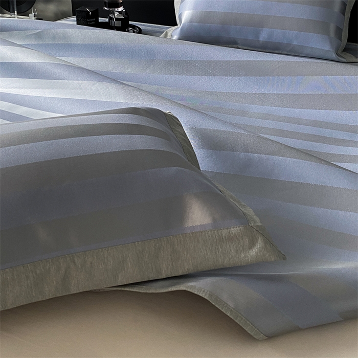 91家纺网 家纺一手货源 找家纺 三味舒屋 2025新款提花冰丝席 蓝调