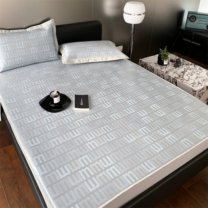 91家纺网 家纺一手货源 找家纺 三味舒屋 2025新款提花冰丝席 迈巴