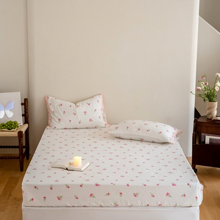 91家纺网 家纺一手货源 找家纺 （总）2023时光里 春夏A类双层纱 床笠