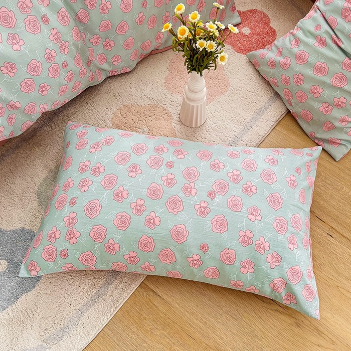 91家纺网 家纺一手货源 找家纺 畅畅家纺2023新款a类双层纱水洗棉麻四件套（可卖单品） 爱丽丝