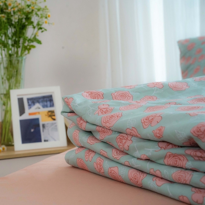 91家纺网 家纺一手货源 找家纺 畅畅家纺2023新款a类双层纱水洗棉麻四件套（可卖单品） 爱丽丝