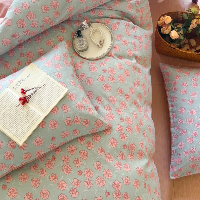 91家纺网 家纺一手货源 找家纺 畅畅家纺2023新款a类双层纱水洗棉麻四件套（可卖单品） 爱丽丝