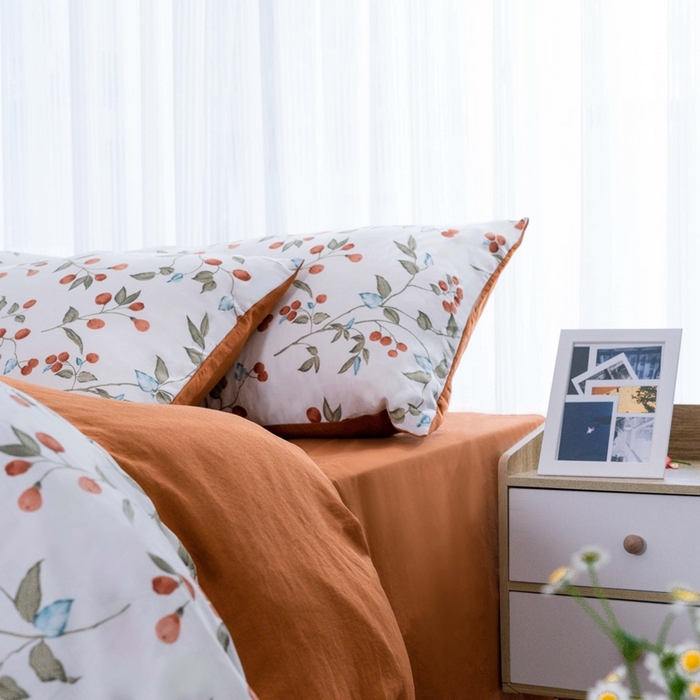 91家纺网 家纺一手货源 找家纺 畅畅家纺2023新款a类双层纱水洗棉麻四件套（可卖单品） 红豆