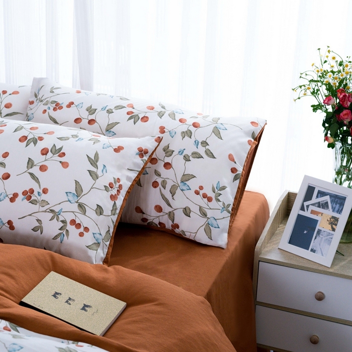 91家纺网 家纺一手货源 找家纺 畅畅家纺2023新款a类双层纱水洗棉麻四件套（可卖单品） 红豆