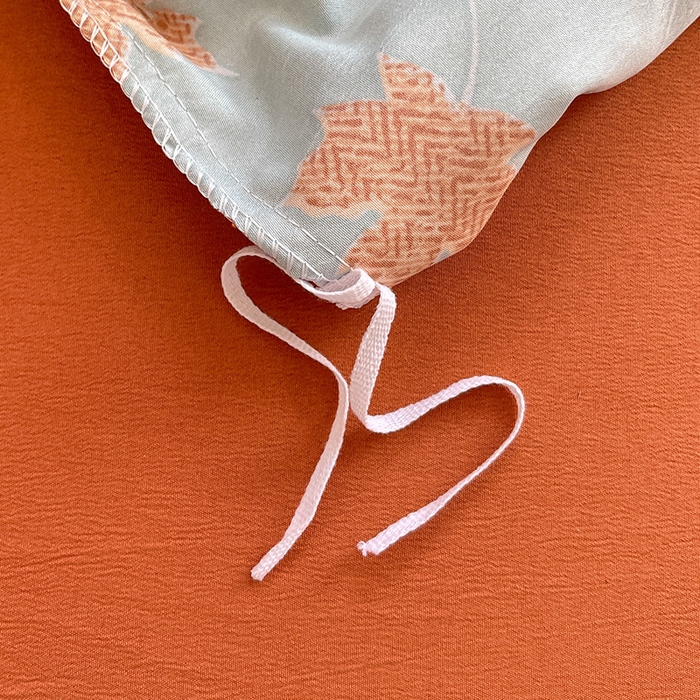 91家纺网 家纺一手货源 找家纺 畅畅家纺2023新款a类双层纱水洗棉麻四件套（可卖单品） 枫叶风格二