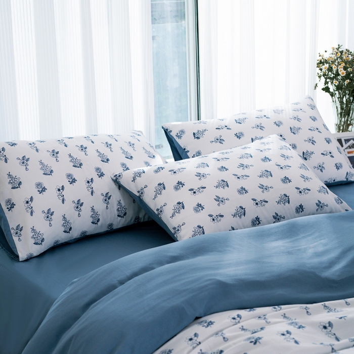 91家纺网 家纺一手货源 找家纺 畅畅家纺2023新款a类双层纱水洗棉麻四件套（可卖单品） 花开半夏