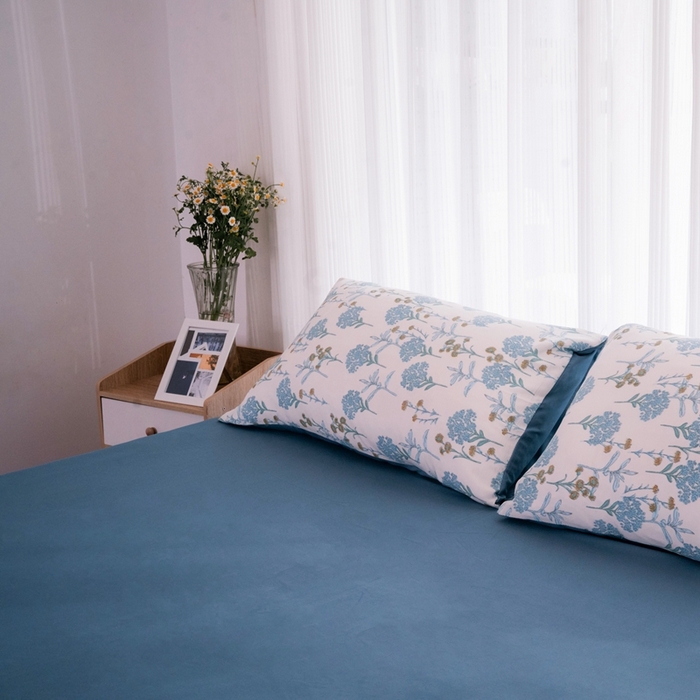 91家纺网 家纺一手货源 找家纺 畅畅家纺2023新款a类双层纱水洗棉麻四件套（可卖单品） 绿荫