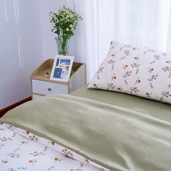 91家纺网 家纺一手货源 找家纺 畅畅家纺2023新款a类双层纱水洗棉麻四件套（可卖单品） 米果