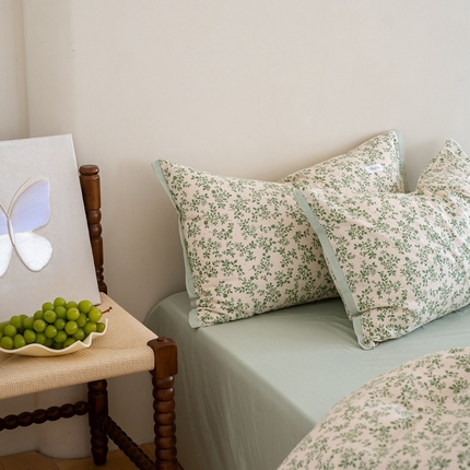 91家纺网 家纺一手货源 找家纺 （总）2023时光里 春夏A类双层纱 枕套