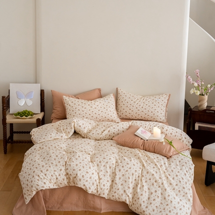 91家纺网 家纺一手货源 找家纺 （总）2023时光里 春夏A类双层纱 四件套