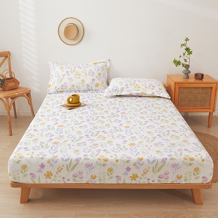 91家纺网 家纺一手货源 找家纺 （总）新款水洗棉麻防尘抗菌单层床笠全包床罩