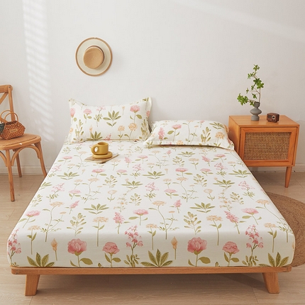 91家纺网 家纺一手货源 找家纺 （总）新款水洗棉麻防尘抗菌单层床笠全包床罩