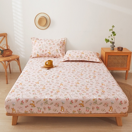 91家纺网 家纺一手货源 找家纺 （总）新款水洗棉麻防尘抗菌单层床笠全包床罩