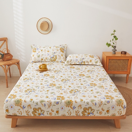 91家纺网 家纺一手货源 找家纺 （总）新款水洗棉麻防尘抗菌单层床笠全包床罩