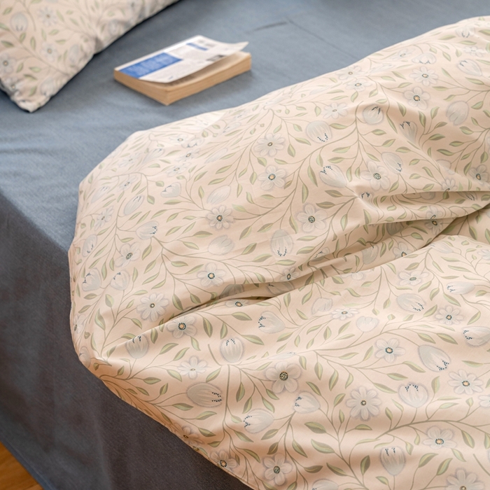 91家纺网 家纺一手货源 找家纺 2023时光里 春夏全棉印花系列 被套 夏语-绿