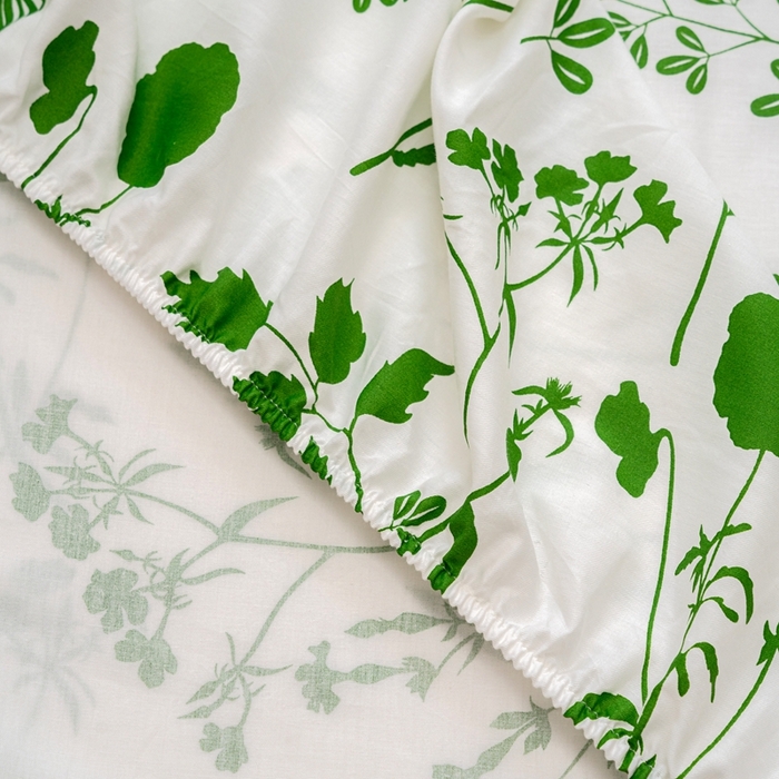 91家纺网 家纺一手货源 找家纺 2023时光里 春夏全棉印花系列 床笠 绿意