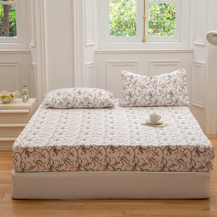 91家纺网 家纺一手货源 找家纺 2023时光里 春夏全棉印花系列 床笠 安娜