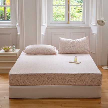 91家纺网 家纺一手货源 找家纺 2023时光里 春夏全棉印花系列 床笠 夏语-粉