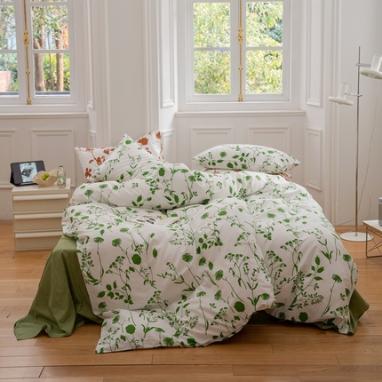 2023时光里 春夏全棉印花系列 四件套 绿意