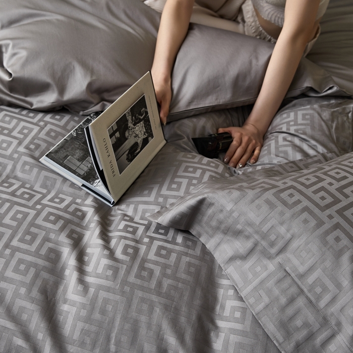 91家纺网 家纺一手货源 找家纺 安莱生活 2023新款100S纯棉提花系列四件套 伯尼-027