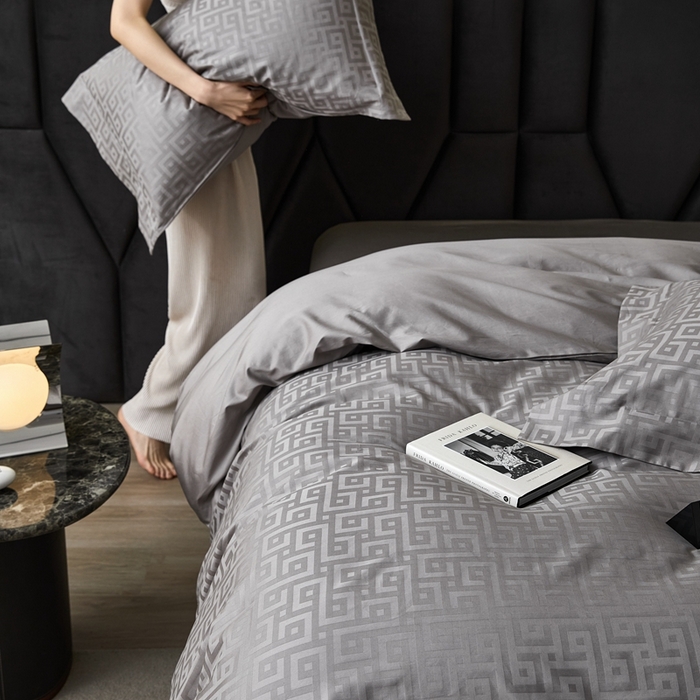 91家纺网 家纺一手货源 找家纺 安莱生活 2023新款100S纯棉提花系列四件套 伯尼-027