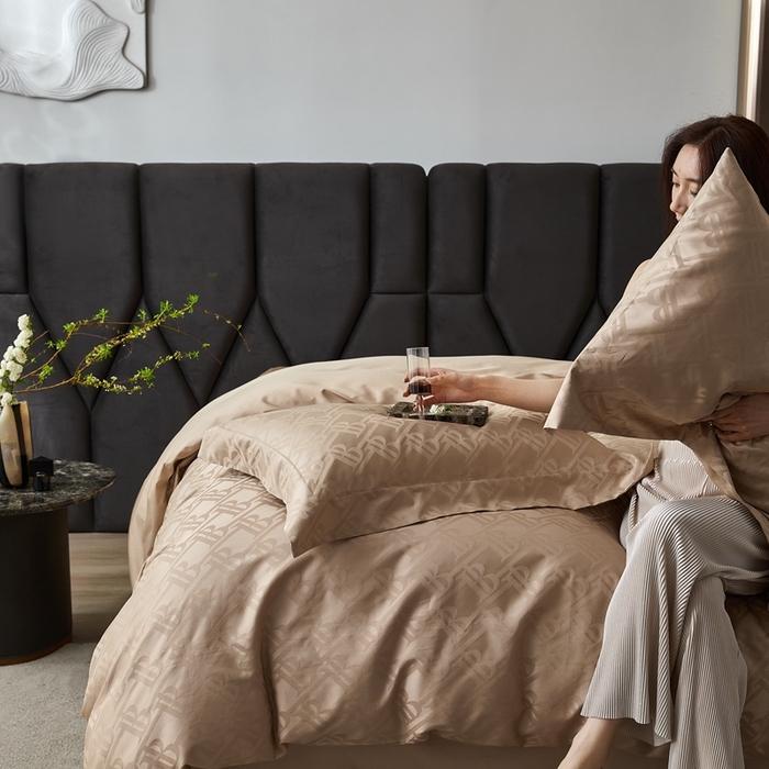 91家纺网 家纺一手货源 找家纺 安莱生活 2023新款100S纯棉提花系列四件套 巴博利-037