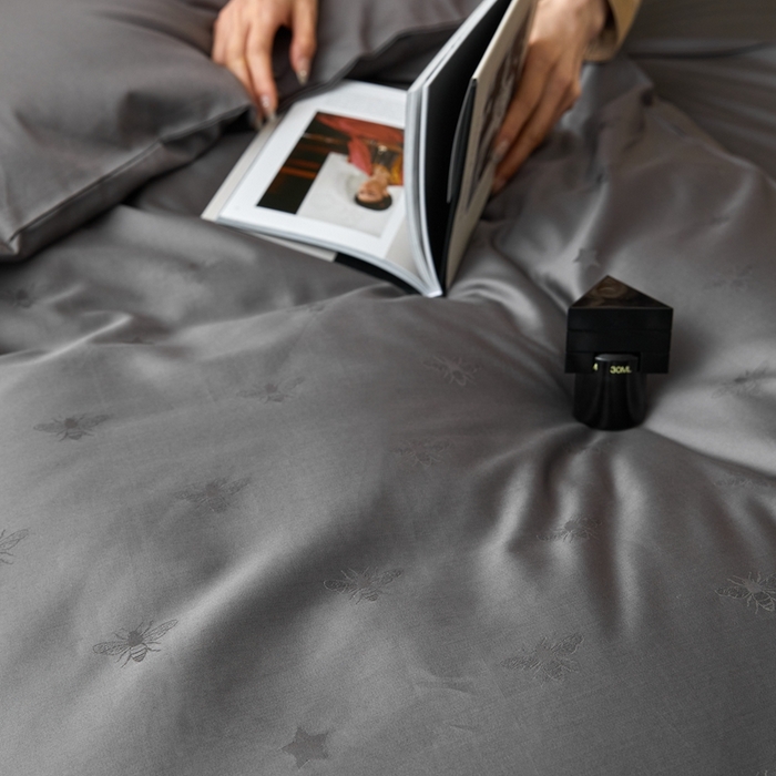 91家纺网 家纺一手货源 找家纺 安莱生活 2023新款100S纯棉提花系列四件套 格伦-030