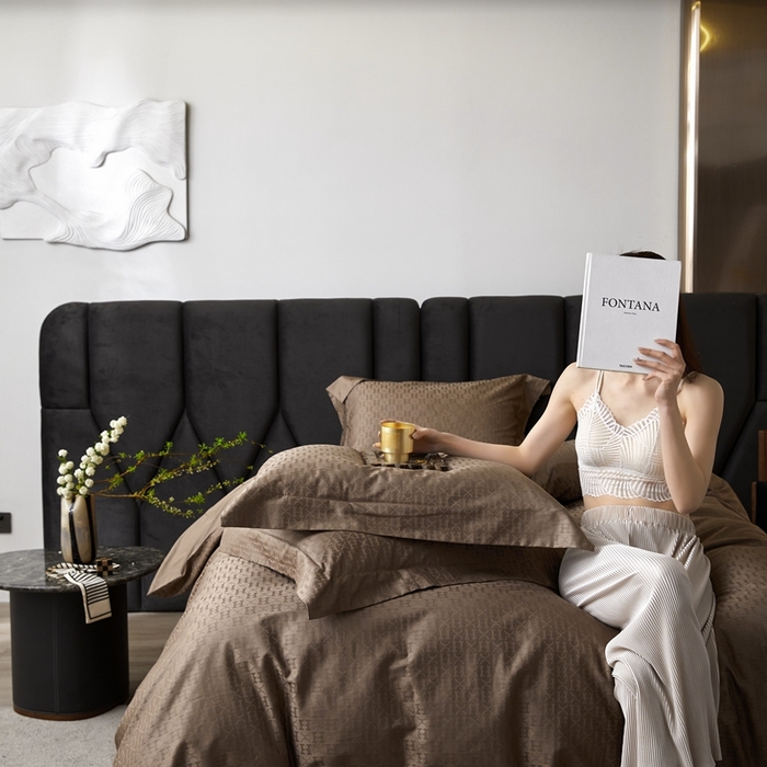 91家纺网 家纺一手货源 找家纺 安莱生活 2023新款100S纯棉提花系列四件套 枫林晚-044