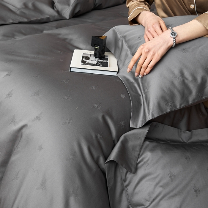 91家纺网 家纺一手货源 找家纺 安莱生活 2023新款100S纯棉提花系列四件套 格伦-030