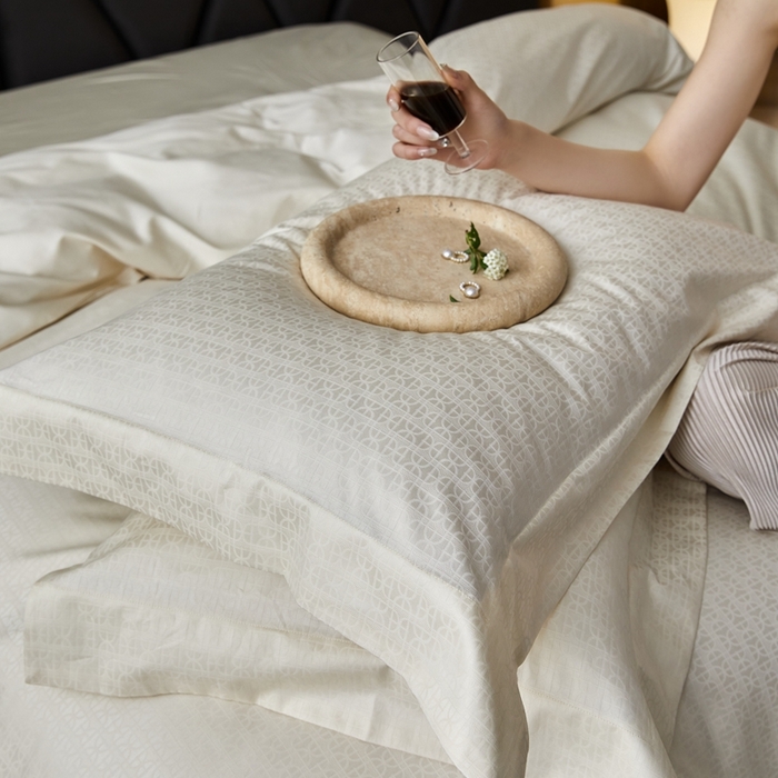 91家纺网 家纺一手货源 找家纺 安莱生活 2023新款100S纯棉提花系列四件套 克洛伊-034