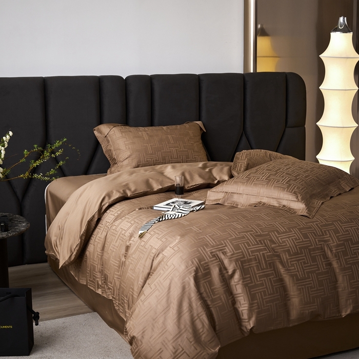 91家纺网 家纺一手货源 找家纺 安莱生活 2023新款100S纯棉提花系列四件套 蔚然-041