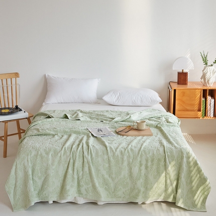 乐家毛巾被 2023新款欧雅老式毛巾被 欧雅墨绿色