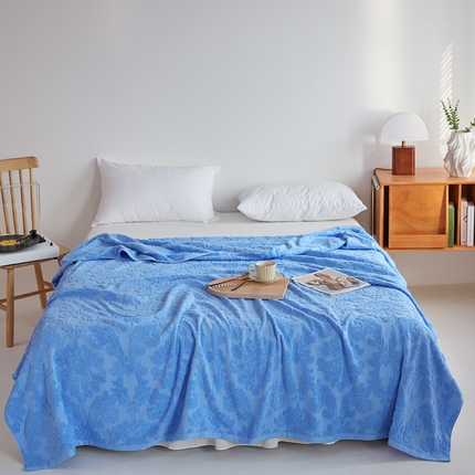 乐家毛巾被 2023新款欧雅老式毛巾被 欧雅深蓝